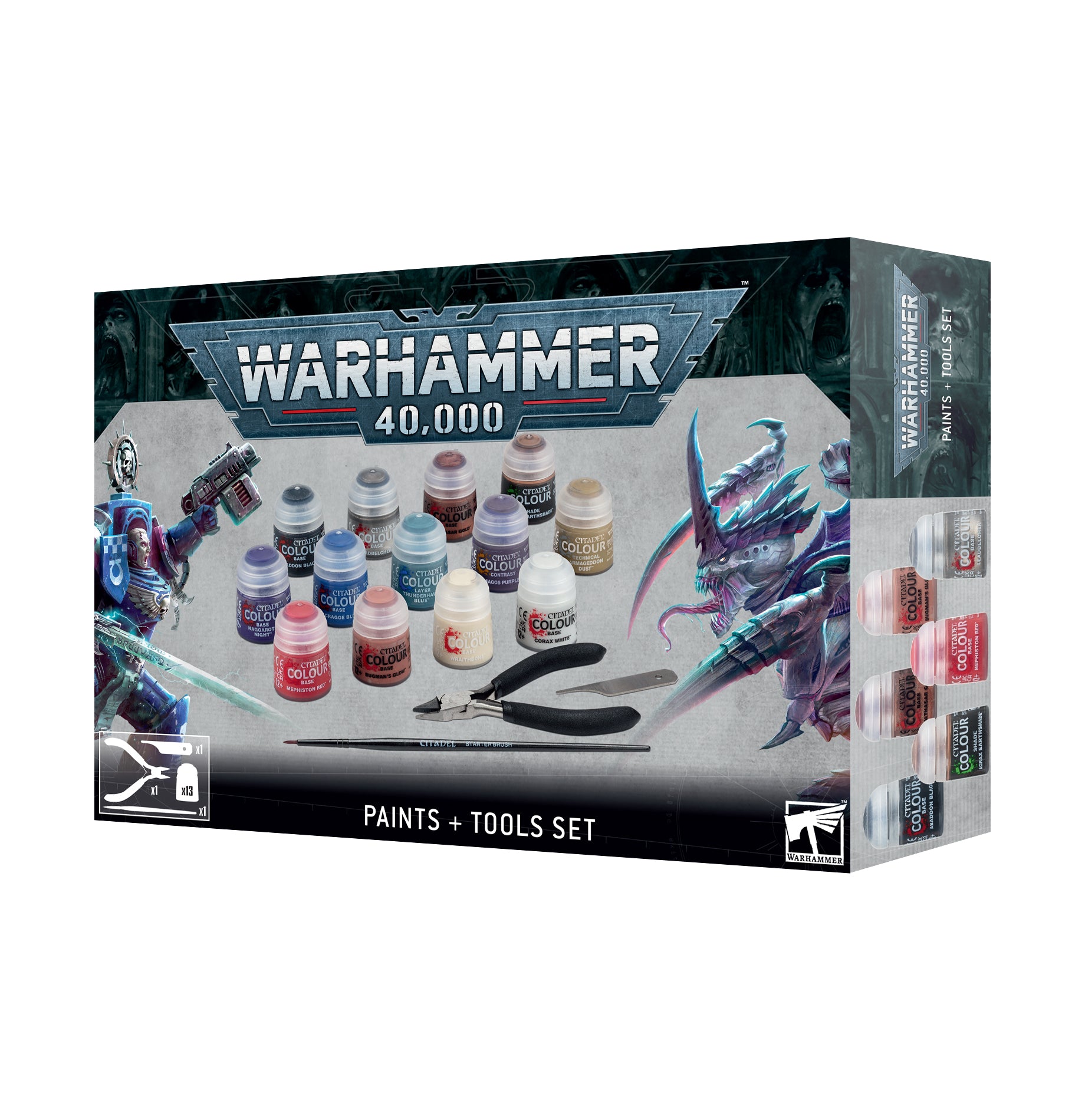 Warhammer 40,000: Paints + Tools Set | Tacoma Games