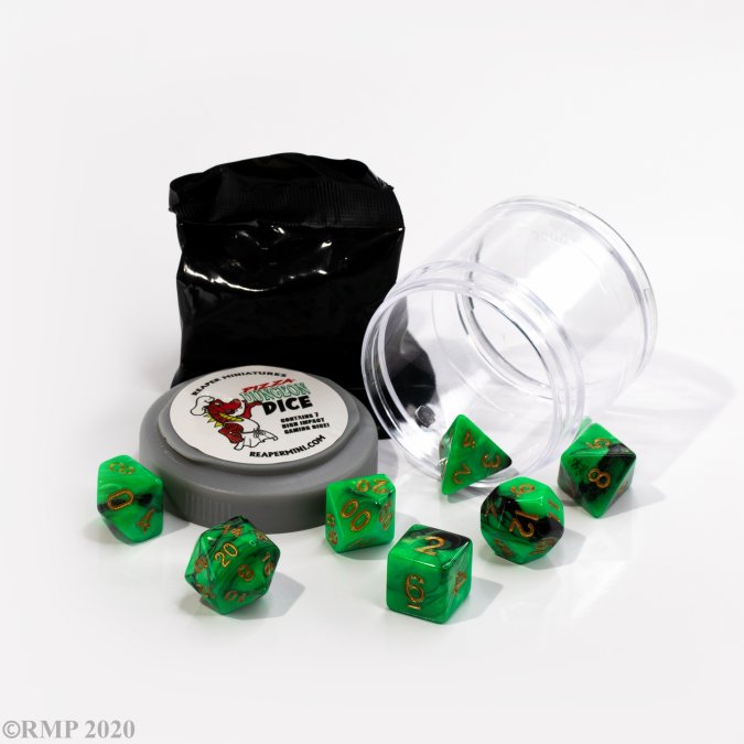 Dual Dice - Green & Black | Tacoma Games