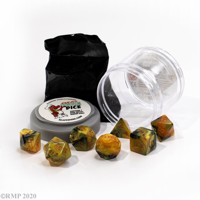 Dual Dice - Yellow & Black | Tacoma Games