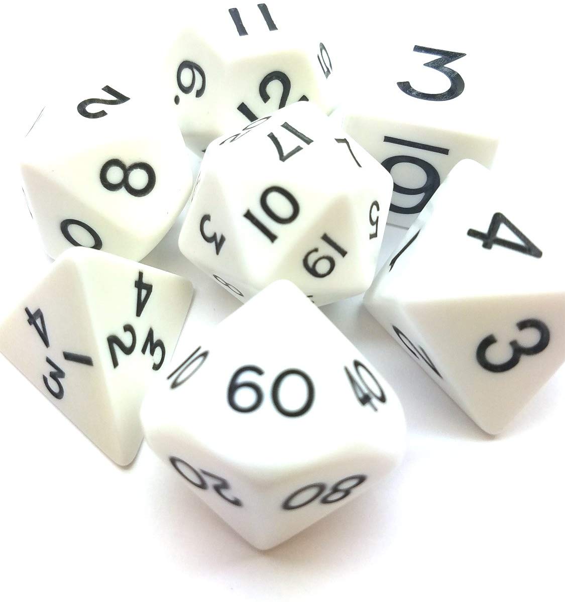 Koplow: White Jumbo 7-Die Set | Tacoma Games