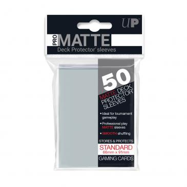 UltraPRO 50ct Pro-Matte Clear Standard Deck Protectors | Tacoma Games