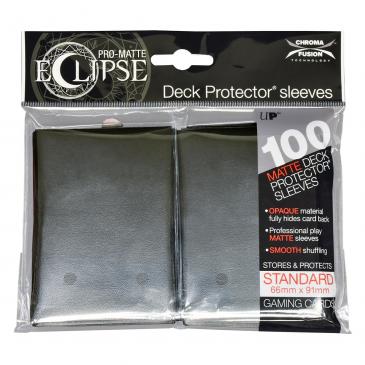 UltraPRO PRO-Matte Eclipse Jet Black Standard Deck Protector sleeve 100ct | Tacoma Games