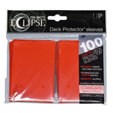 UltraPRO PRO-Matte Eclipse Apple Red Standard Deck Protector sleeve 100ct | Tacoma Games
