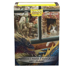 Dragon Shield Art Sleeve - ‘Christmas Dragon’ 100ct | Tacoma Games
