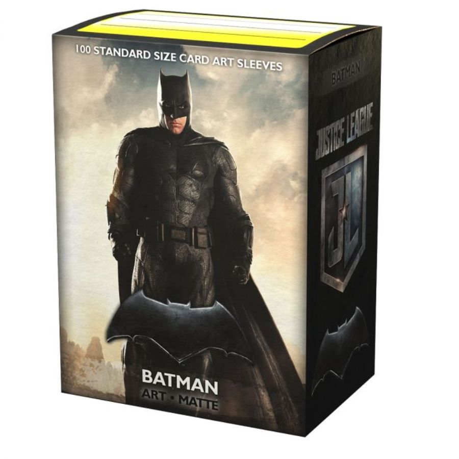 DRAGON SHIELD SLEEVES: MATTE ART: JUSTICE LEAGUE- BATMAN 100CT. | Tacoma Games