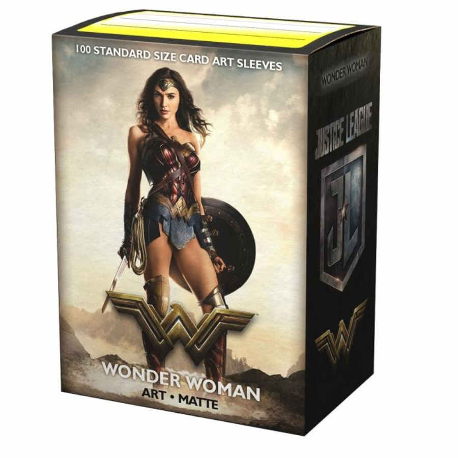 DRAGON SHIELD SLEEVES: MATTE ART: JUSTICE LEAGUE- WONDER WOMAN 100CT. | Tacoma Games