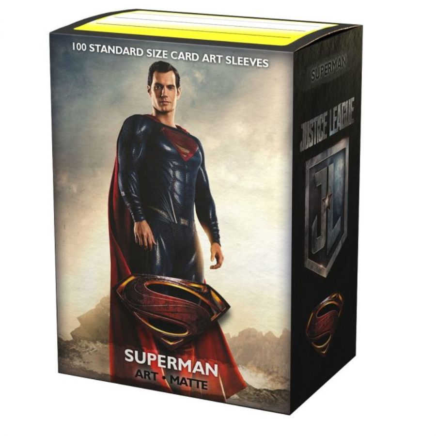 DRAGON SHIELD SLEEVES: MATTE ART: JUSTICE LEAGUE- SUPERMAN 100CT. | Tacoma Games