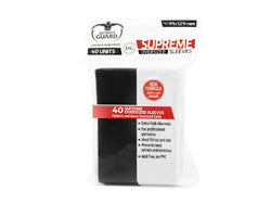 Ultimate Guard Supreme Sleeves - Oversized : Black (40) | Tacoma Games