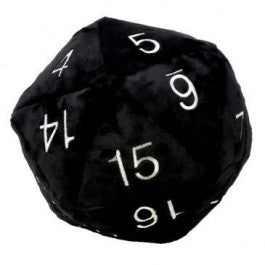UltraPRO Jumbo D20 Plush Die Black/Silver | Tacoma Games