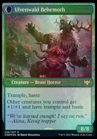 Ulvenwald Oddity // Ulvenwald Behemoth [Innistrad: Crimson Vow Prerelease Promos] | Tacoma Games