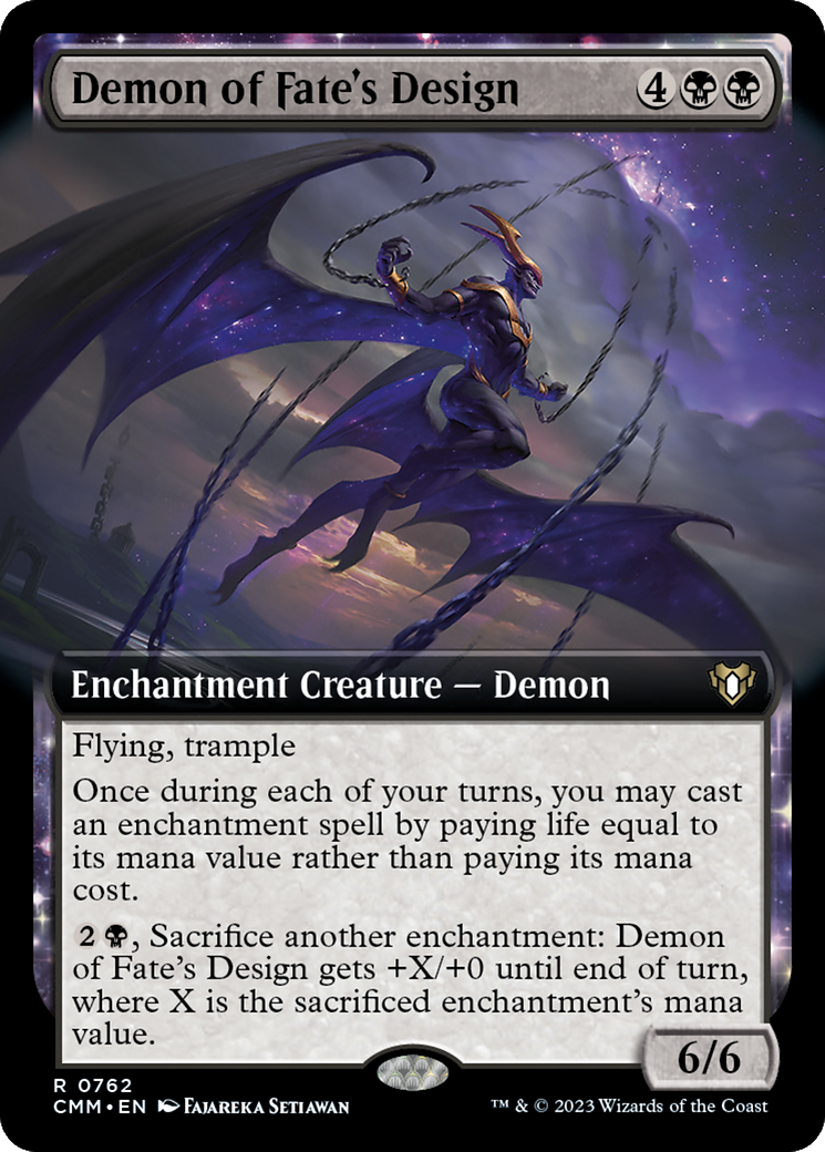 Demon of Fate's Design (Extended Art) [Commander Masters] | Tacoma Games