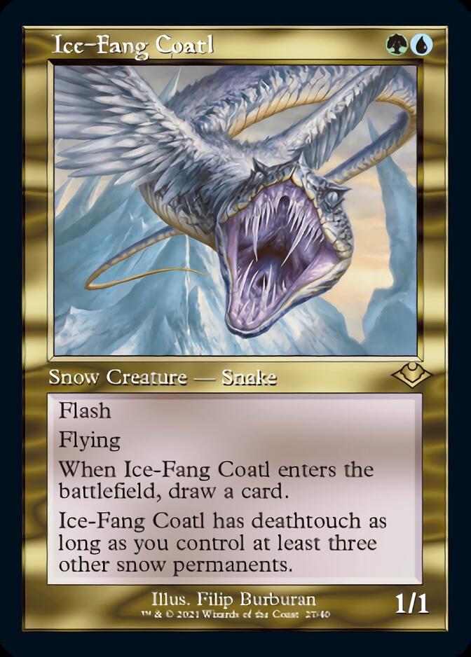 Ice-Fang Coatl (Retro Foil Etched) [Modern Horizons] | Tacoma Games