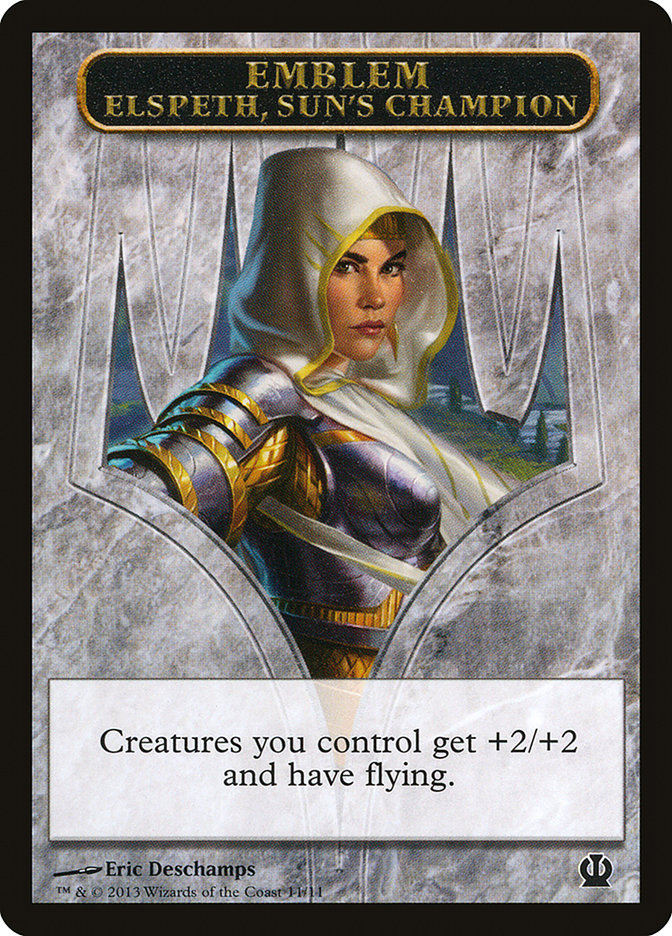 Elspeth, Sun's Champion Emblem [Theros Tokens] | Tacoma Games