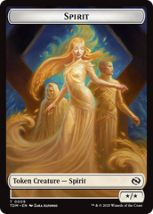 Spirit (0008) // Spirit (0009) Double-Sided Token [Tarkir: Dragonstorm Tokens] | Tacoma Games
