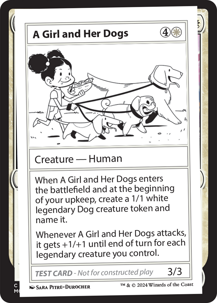 A Girl and Her Dogs [Mystery Booster 2 Playtest Cards] | Tacoma Games