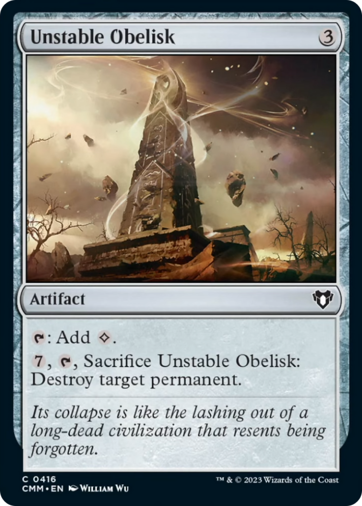 Unstable Obelisk [Commander Masters] | Tacoma Games