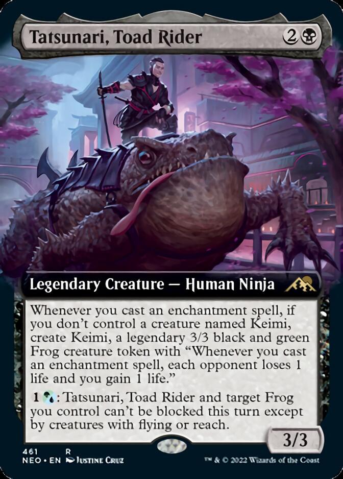 Tatsunari, Toad Rider (Extended Art) [Kamigawa: Neon Dynasty] | Tacoma Games