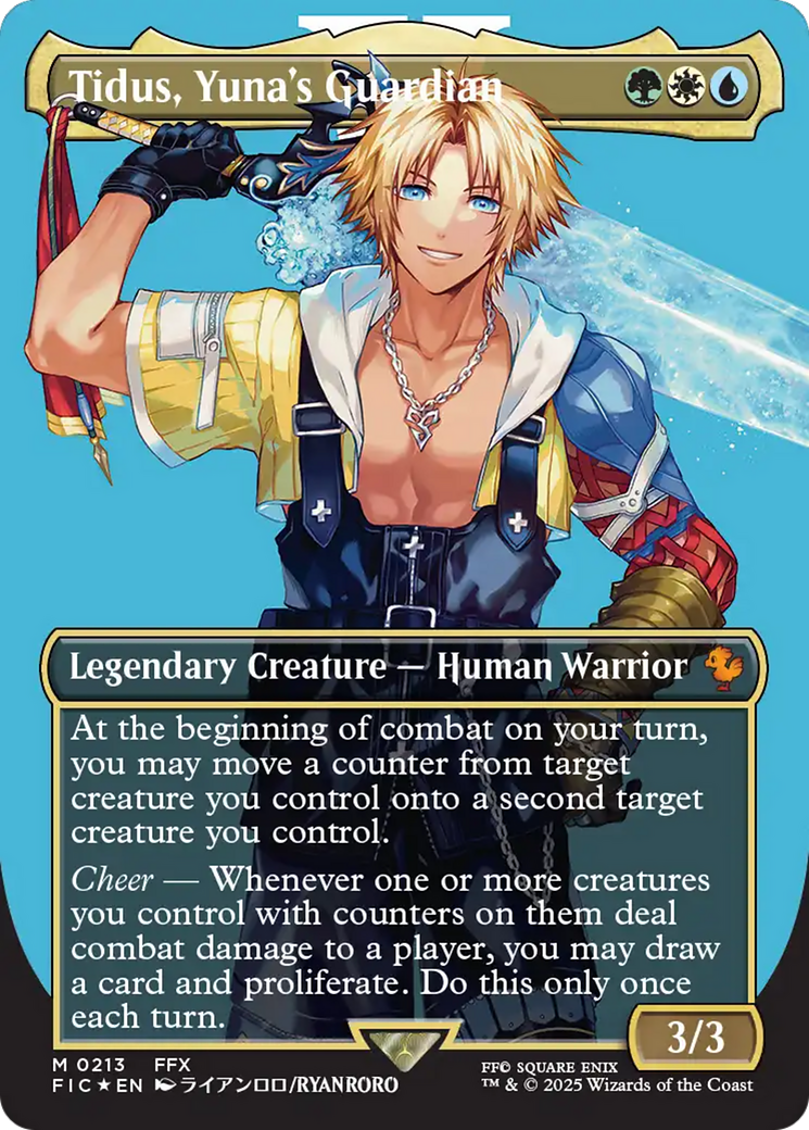 Tidus, Yuna's Guardian (Borderless) (Surge Foil) [FINAL FANTASY Commander] | Tacoma Games