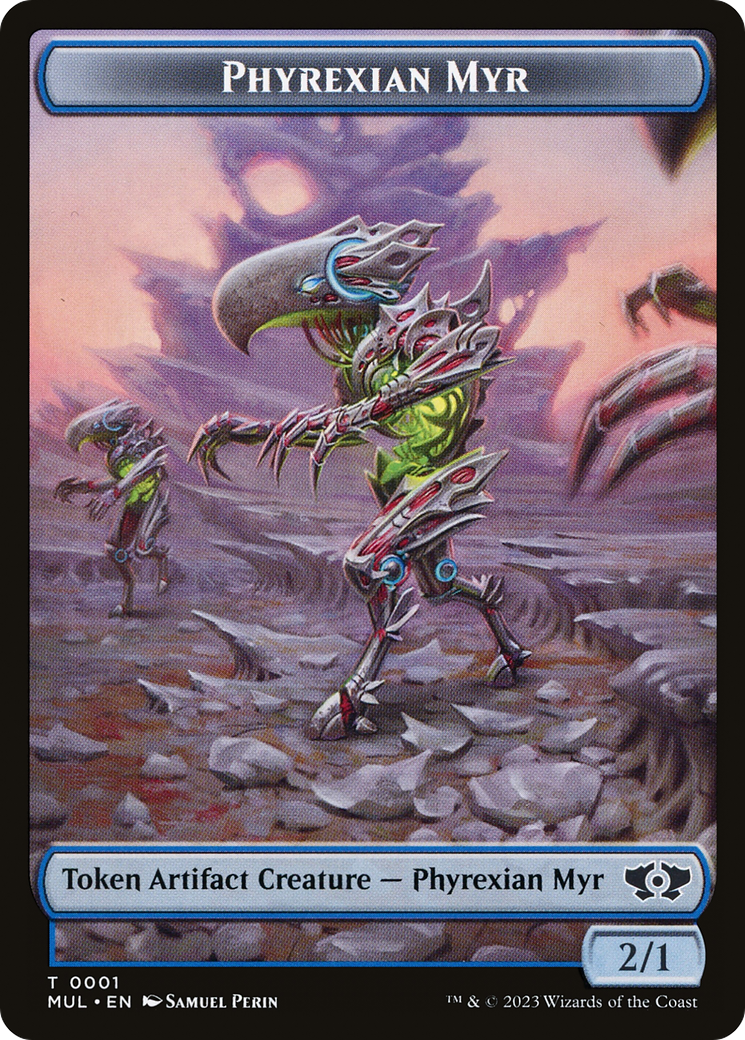 Phyrexian Myr // Dinosaur Double-Sided Token [March of the Machine Tokens] | Tacoma Games