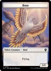 Storm Crow // Bird (003) Double-Sided Token [Bloomburrow Commander Tokens] | Tacoma Games