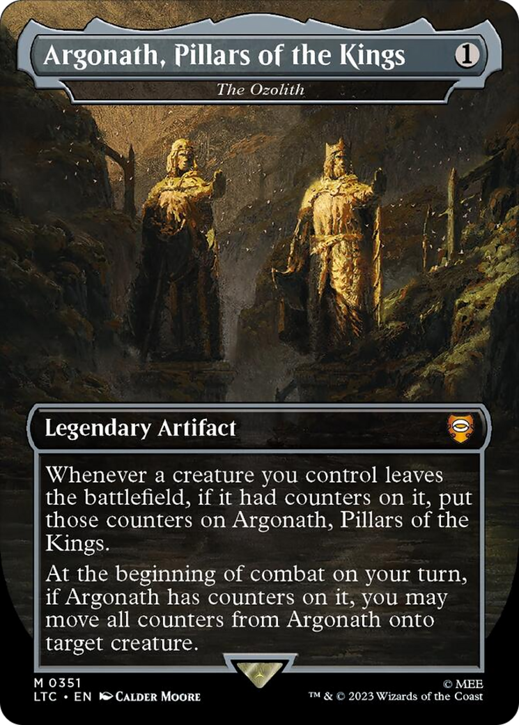 Argonath, Pillars of the Kings - The Ozolith (Borderless) (Surge Foil) [The Lord of the Rings: Tales of Middle-Earth Commander] | Tacoma Games