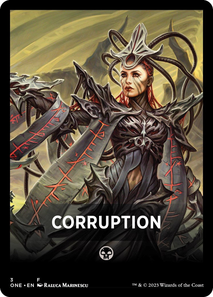 Corruption Theme Card [Phyrexia: All Will Be One Tokens] | Tacoma Games