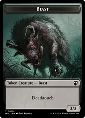 Beast (0010) (Ripple Foil) // Shapeshifter (0008) Double-Sided Token [Modern Horizons 3 Commander Tokens] | Tacoma Games