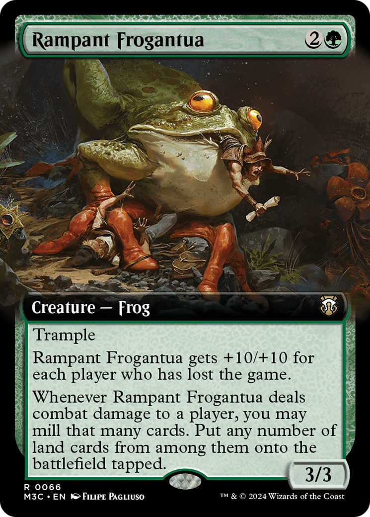 Rampant Frogantua (Extended Art) (Ripple Foil) [Modern Horizons 3 Commander] | Tacoma Games