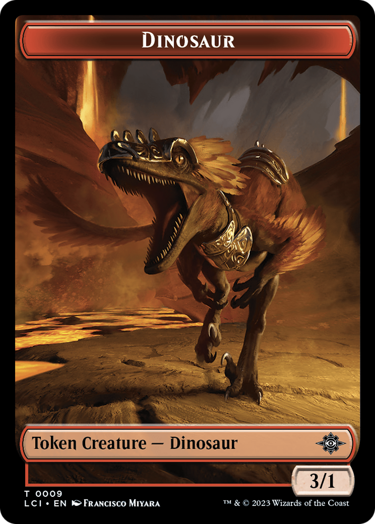 Dinosaur Token (0009) [The Lost Caverns of Ixalan Tokens] | Tacoma Games