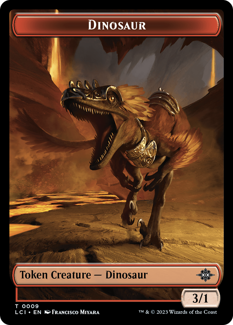 Vampire // Dinosaur (0009) Double-Sided Token [The Lost Caverns of Ixalan Tokens] | Tacoma Games