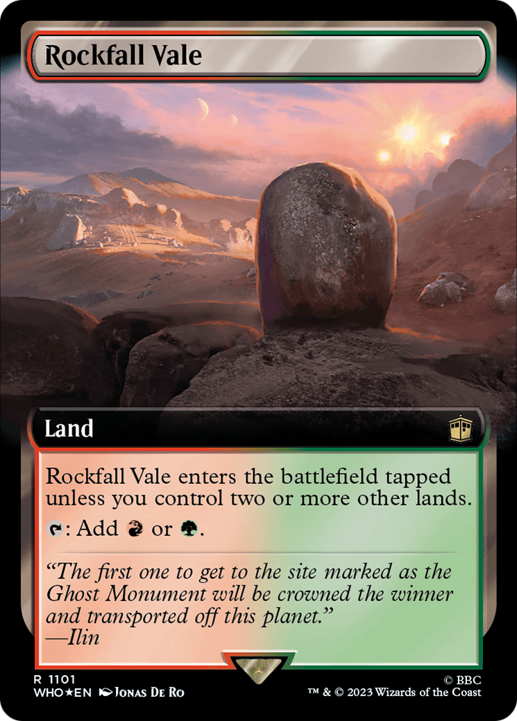 Rockfall Vale (Extended Art) (Surge Foil) [Doctor Who] | Tacoma Games
