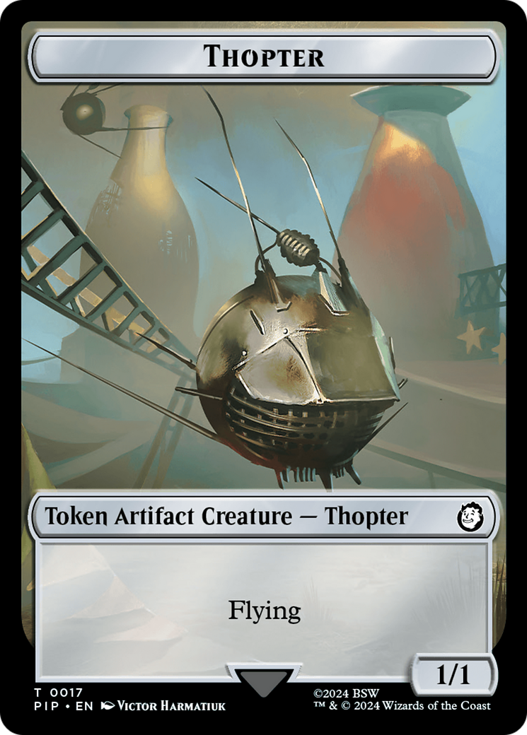 Food (0012) // Thopter Double-Sided Token [Fallout Tokens] | Tacoma Games