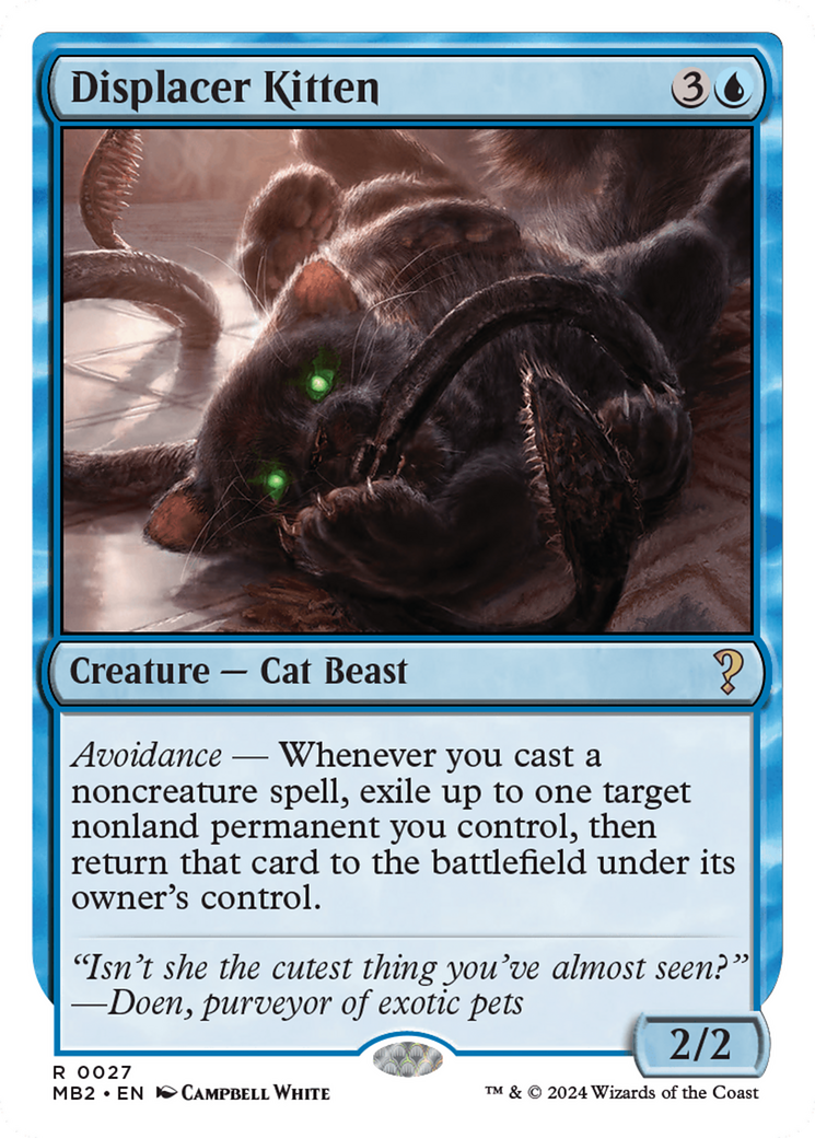 Displacer Kitten (White Border) [Mystery Booster 2] | Tacoma Games