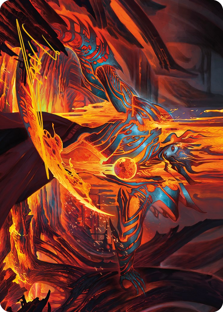 Free From Flesh Art Card (Gold-Stamped Signature) [Phyrexia: All Will Be One Art Series] | Tacoma Games
