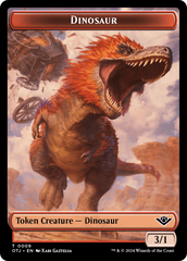 Mercenary // Dinosaur Double-Sided Token [Outlaws of Thunder Junction Tokens] | Tacoma Games