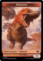 Treasure // Dinosaur Double-Sided Token [Outlaws of Thunder Junction Tokens] | Tacoma Games