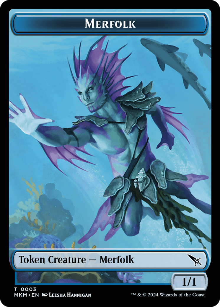 Merfolk Token [Murders at Karlov Manor Tokens] | Tacoma Games