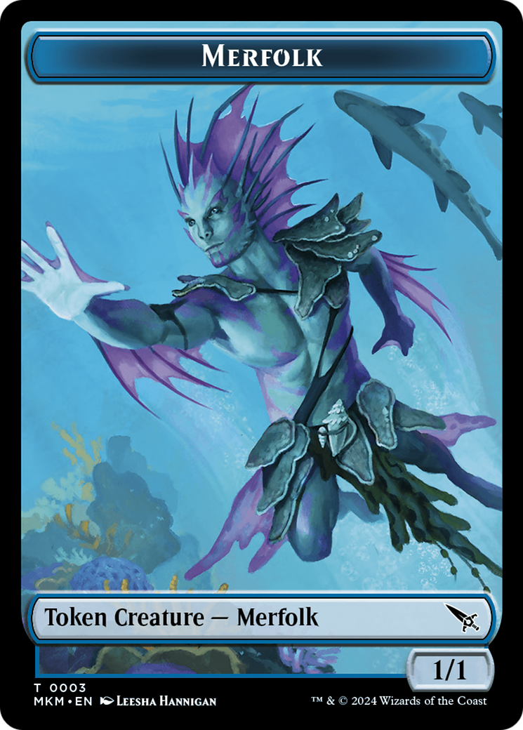 Thopter (0020) // Merfolk Double-Sided Token [Murders at Karlov Manor Tokens] | Tacoma Games