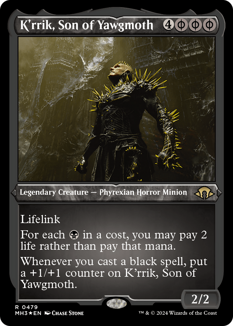 K'rrik, Son of Yawgmoth (Foil Etched) [Modern Horizons 3] | Tacoma Games