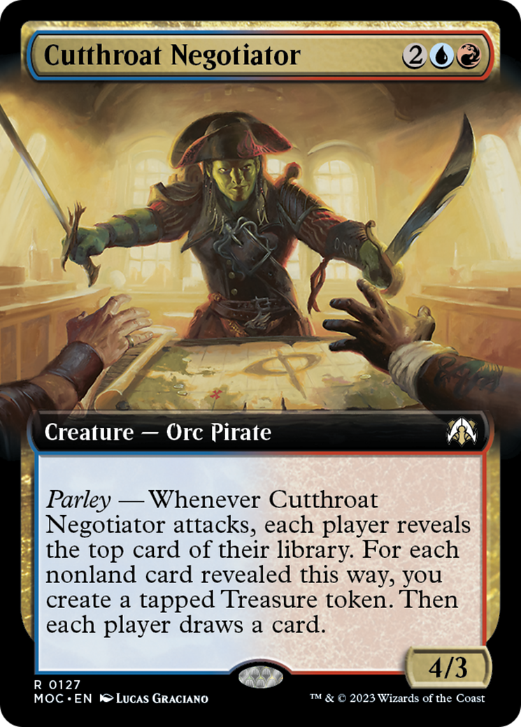 Cutthroat Negotiator (Extended Art) [March of the Machine Commander] | Tacoma Games