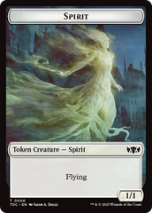 Spirit // Treasure Double-Sided Token [Tarkir: Dragonstorm Commander Tokens] | Tacoma Games