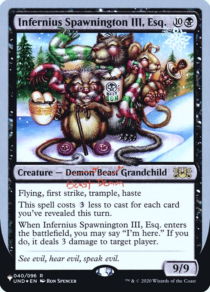 Infernius Spawnington III, Esq. (Unfinity Foil Edition) [The List] | Tacoma Games
