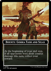 Bounty: Gorra Tash and Silas // Bounty Rules Double-Sided Token [Outlaws of Thunder Junction Commander Tokens] | Tacoma Games