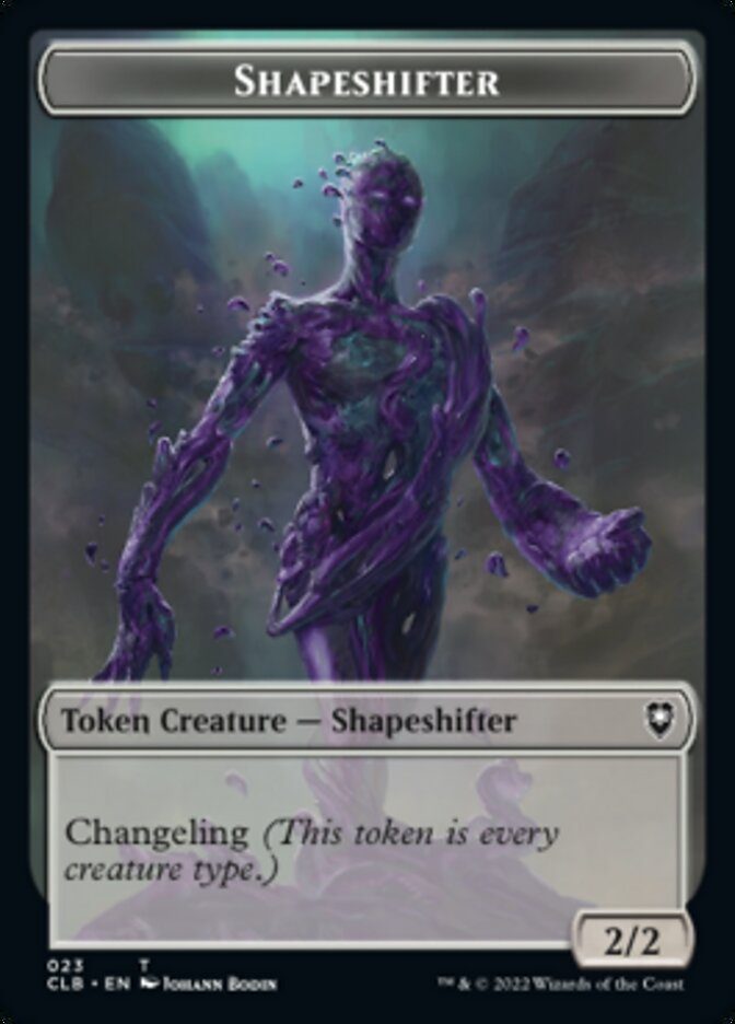 Kor Warrior // Shapeshifter (023) Double-Sided Token [Commander Legends: Battle for Baldur's Gate Tokens] | Tacoma Games