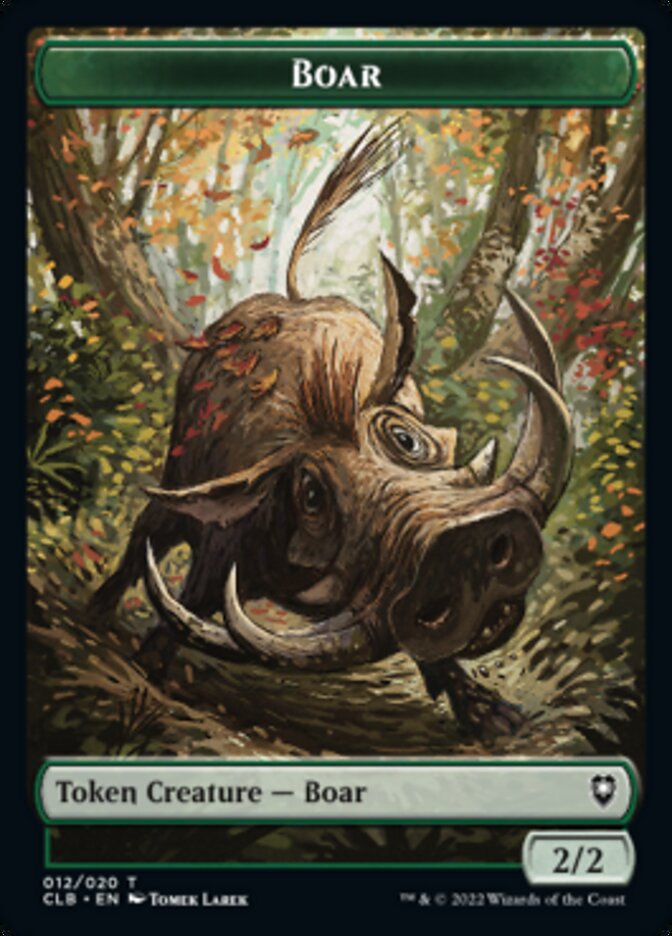 Boar Token [Commander Legends: Battle for Baldur's Gate Tokens] | Tacoma Games