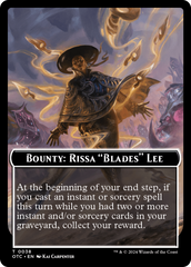 Bounty: Rissa "Blades" Lee // Bounty Rules Double-Sided Token [Outlaws of Thunder Junction Commander Tokens] | Tacoma Games