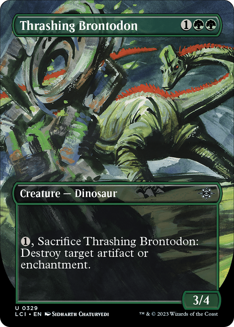 Thrashing Brontodon (Borderless) [The Lost Caverns of Ixalan] | Tacoma Games