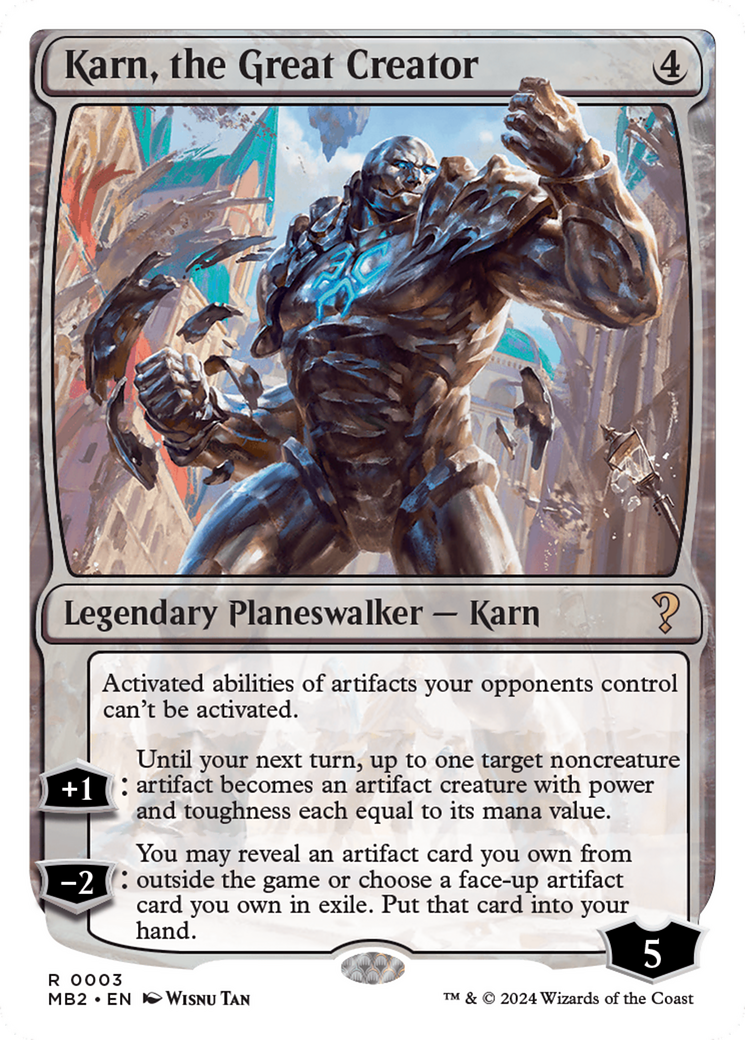 Karn, the Great Creator (White Border) [Mystery Booster 2] | Tacoma Games