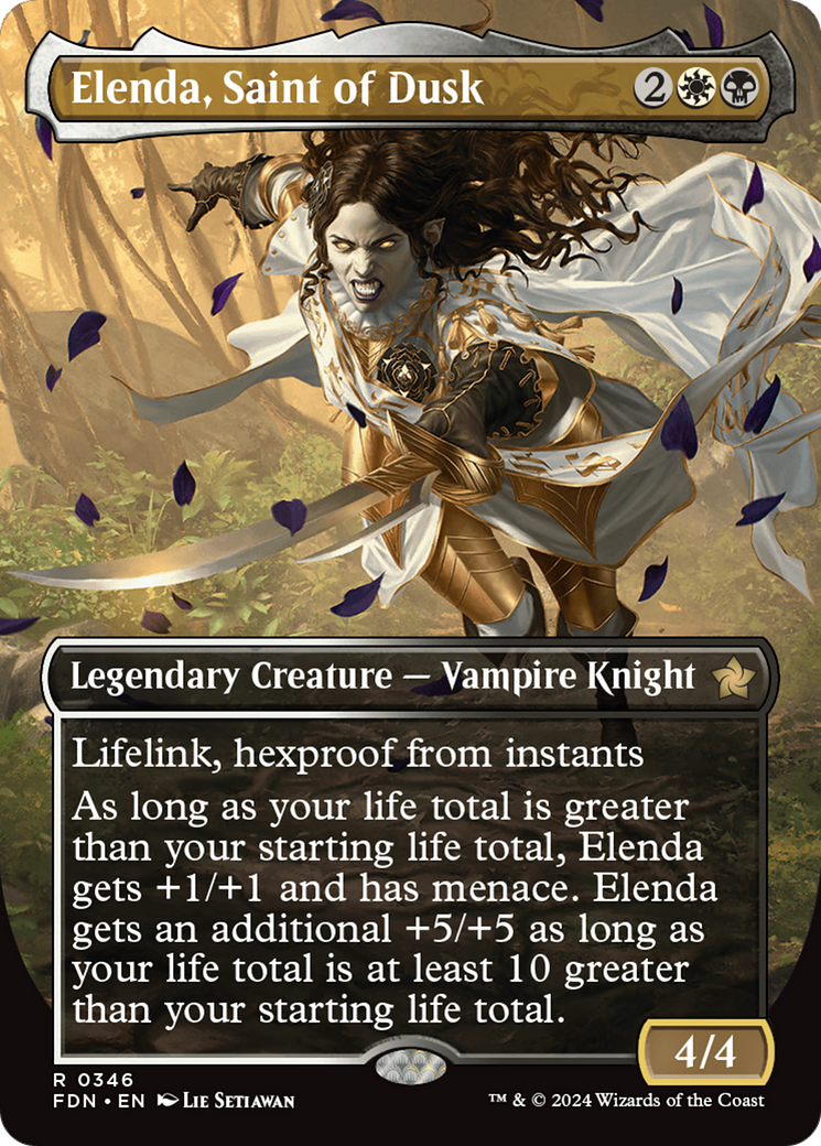 Elenda, Saint of Dusk (Borderless) [Foundations] | Tacoma Games