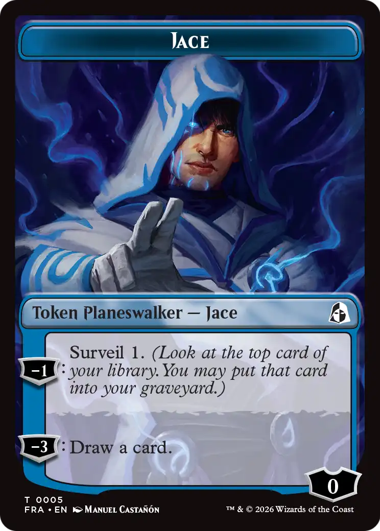 Cadet // Jace Double-Sided Token [Reality Fracture Tokens] | Tacoma Games